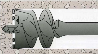 Проломной бур SDS MAX 45x600мм по бетону Проломной бур SDS MAX 45x600мм по бетону